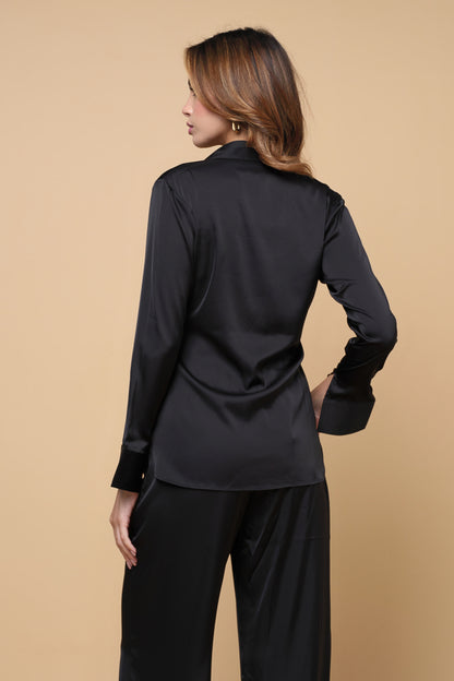 Power Play Silk Shirt - Black