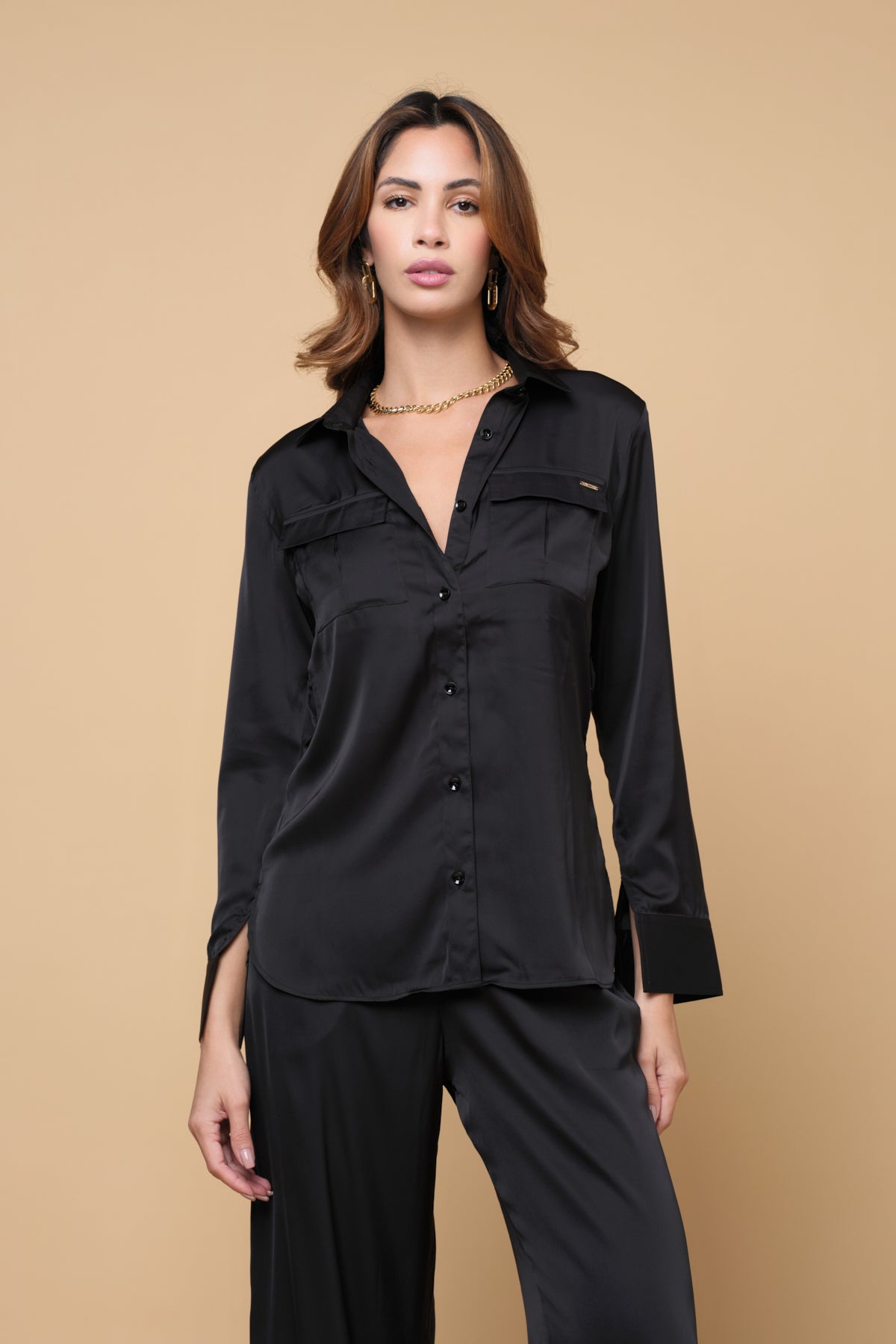 Power Play Silk Shirt - Black