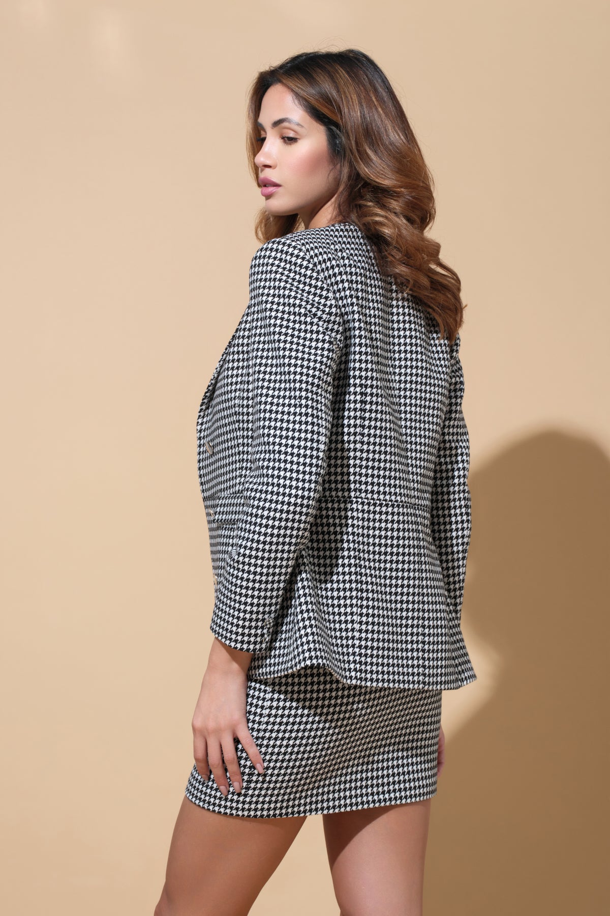 Business Talk Blazer - Houndstooth