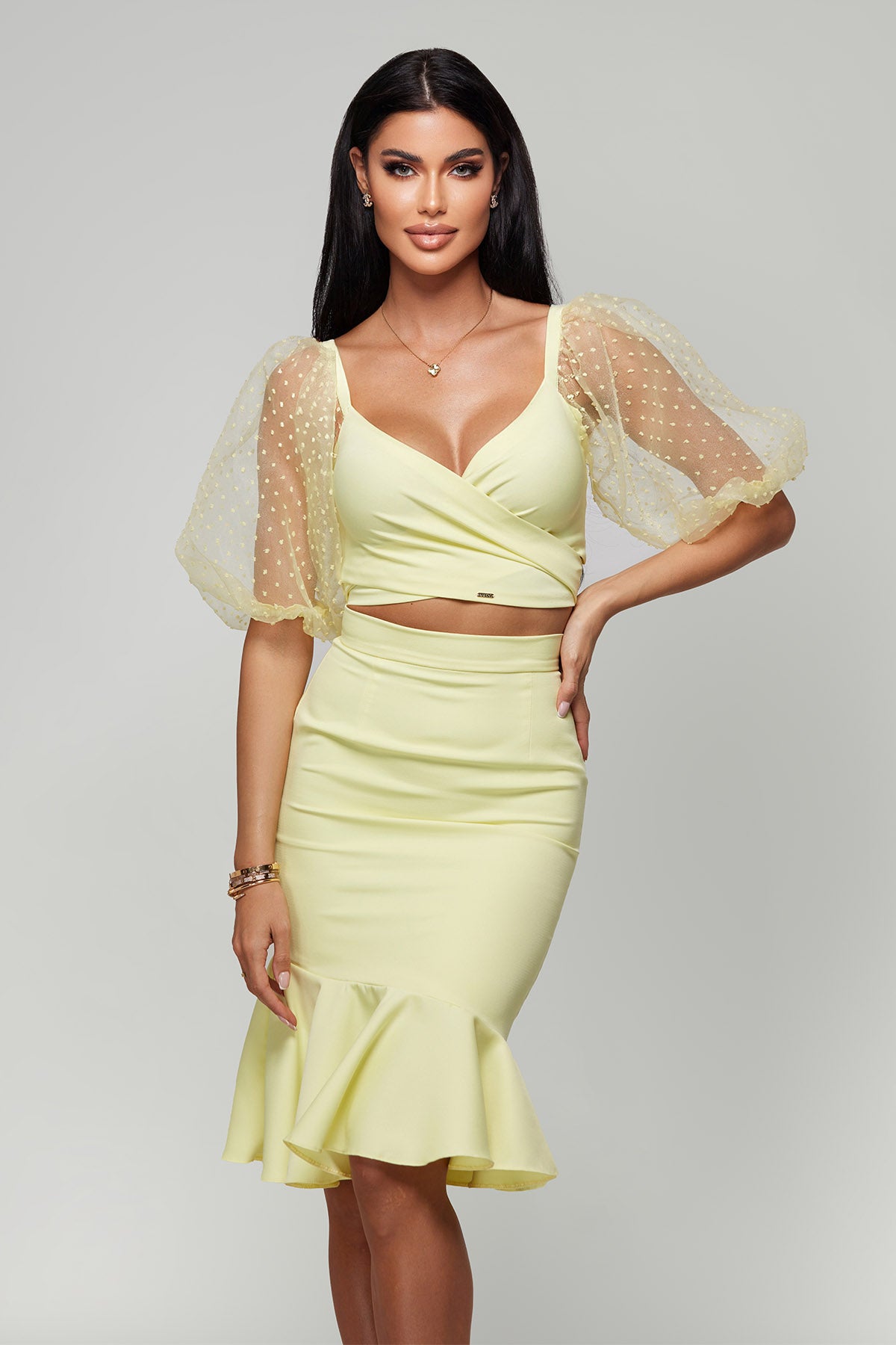 Promise Set Top & Skirt - Yellow